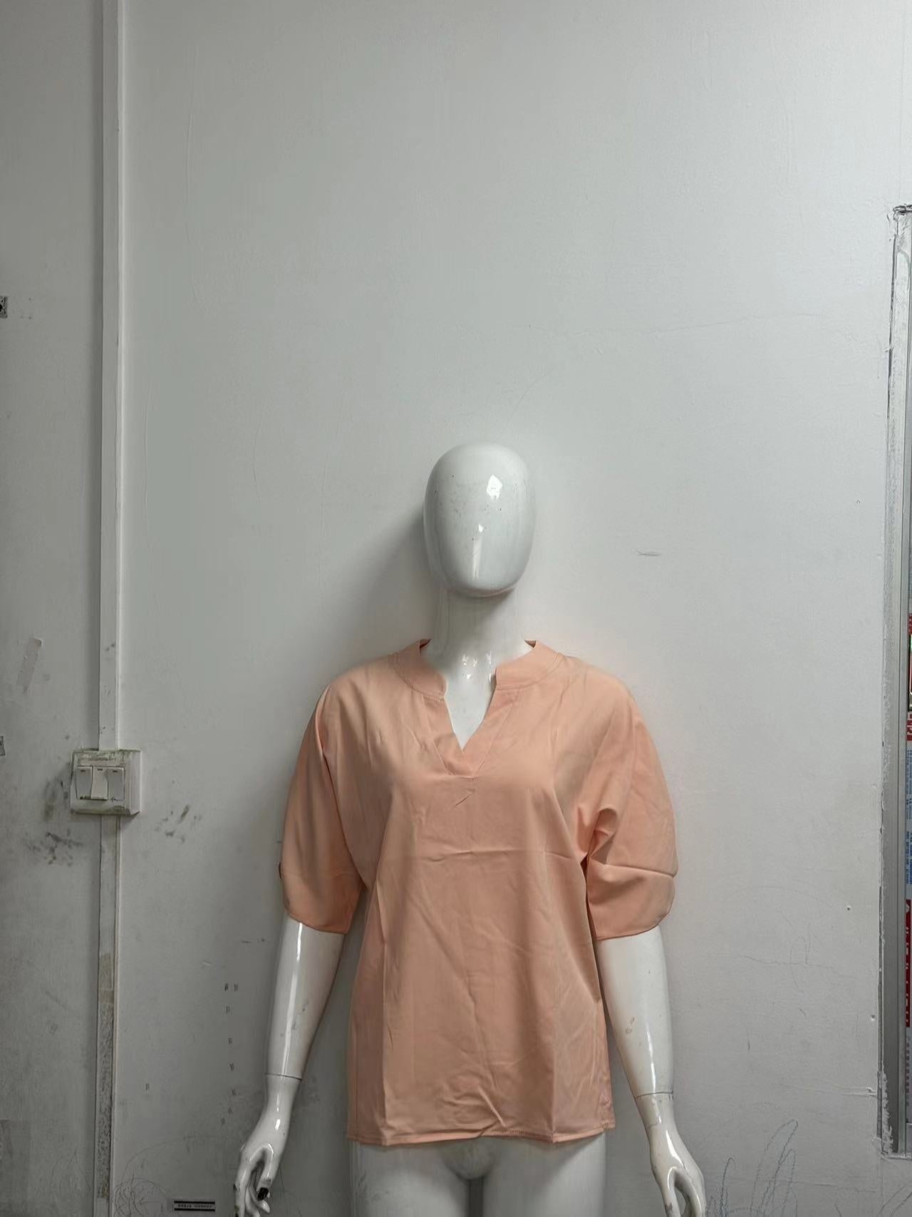 Chemise d'été femme en chiffon, col V