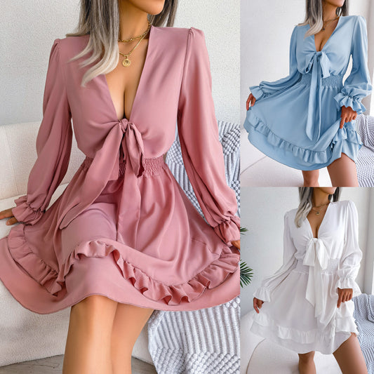 Élégance d’été – robe légère à manches longues