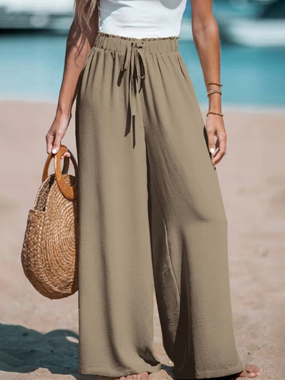 Pantalon large femme – Fluide, taille haute et ultra confortable