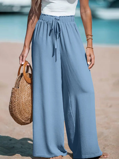 Pantalon large femme – Fluide, taille haute et ultra confortable