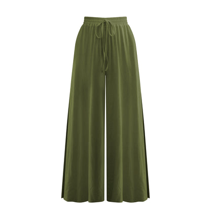 Pantalon Large Femme avec Fente – Confort & Style