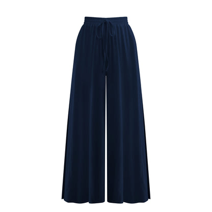 Pantalon Large Femme avec Fente – Confort & Style