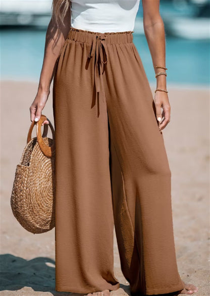Pantalon large femme – Fluide, taille haute et ultra confortable